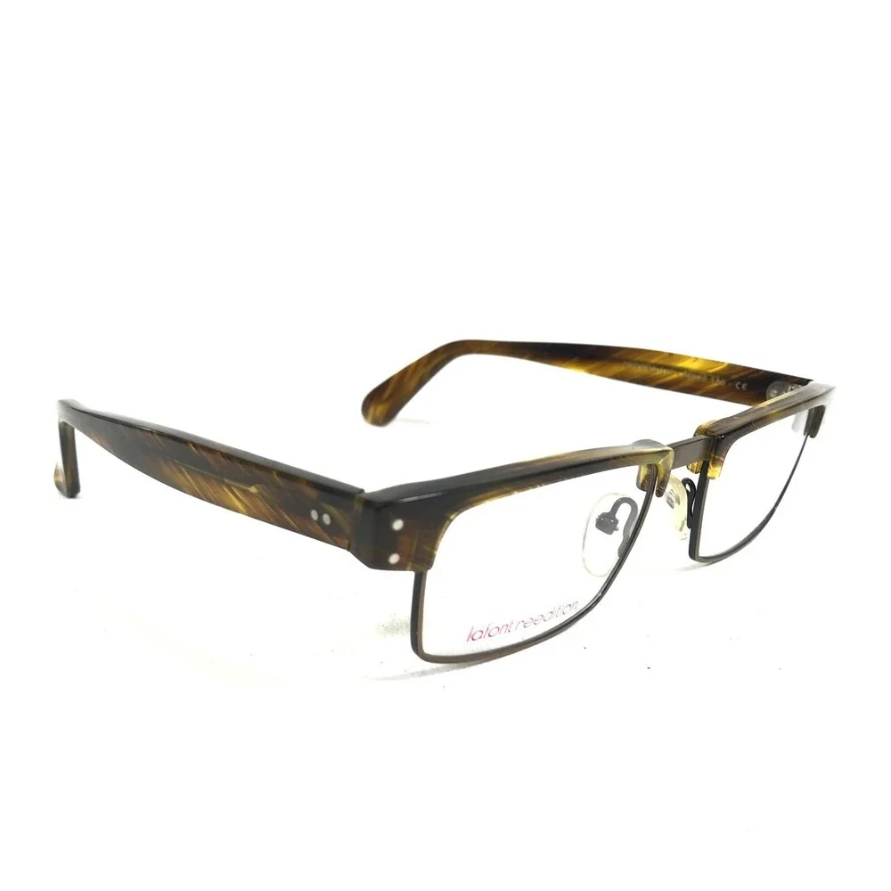 Lafont Reedition Eyeglasses Frames CYRANO 519 Brown Horn Square 50-19-145
